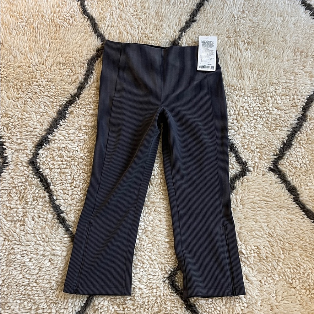 Lululemon Athletica Black Pinstripe Cropped Pants